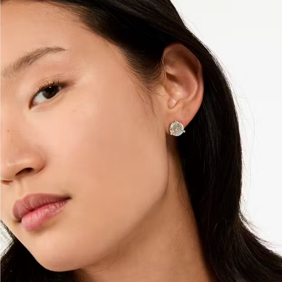 NWT | Kate Spade iridescent sliver Diamond earrings - Picture 5 of 6